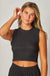 Crinkle Textured Cropped Top 2pc Loungewear Set - LECCE