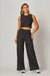 Crinkle Textured Cropped Top 2pc Loungewear Set - LECCE