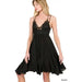 Crochet lace asymmetric ruffle trim cami dress - LECCE