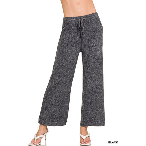 Cropped Soft Brushed Hacci Drawstring Pants - LECCE