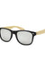 Classic Frame Bamboo Mirror Lens Unisex Mens Womens Sunnies Shark Eyes, Inc