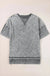 Philippine Gray Mineral Wash Exposed Seam Drop Shoulder Oversized Tee