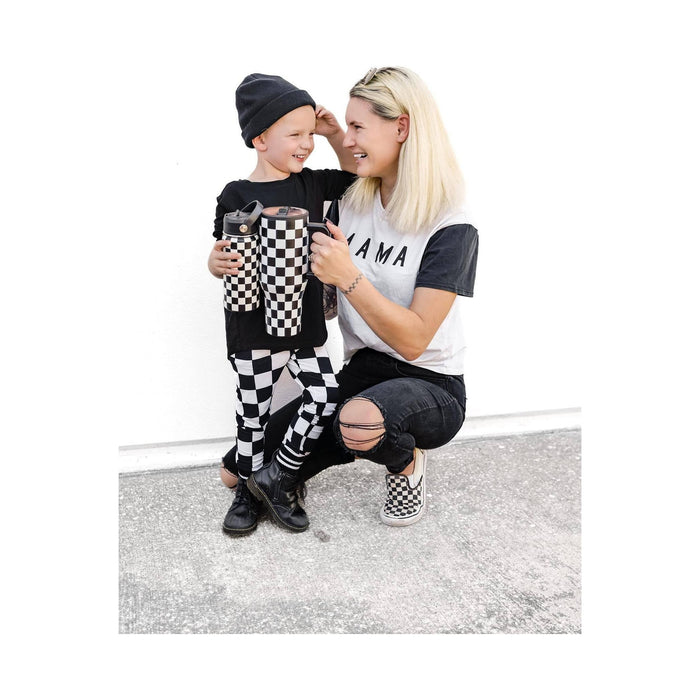 Black Checker 40 Oz Tumbler