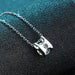 Dainty Moissanite Pendant Necklace in 925 Sterling Silver 2.0ct - LECCE