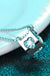 Dainty Moissanite Pendant Necklace in 925 Sterling Silver 2.0ct - LECCE