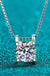 Dainty Moissanite Pendant Necklace in 925 Sterling Silver 2.0ct - LECCE