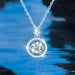 Dancing Moissanite Charm Necklace in 925 Sterling Silver 1.0ct - LECCE