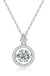 Dancing Moissanite Charm Necklace in 925 Sterling Silver 1.0ct - LECCE