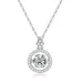 Dancing Moissanite Charm Necklace in 925 Sterling Silver 1.0ct - LECCE