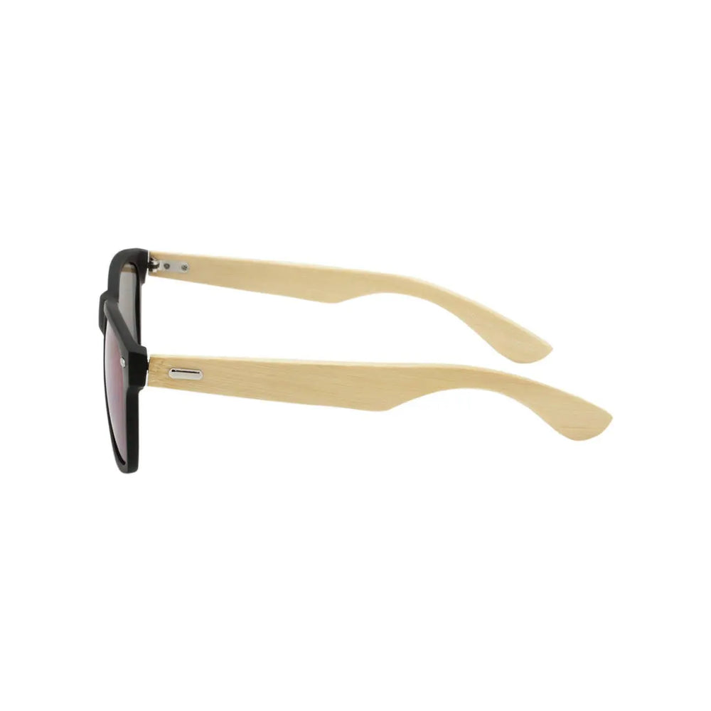 Classic Frame Bamboo Mirror Lens Unisex Mens Womens Sunnies Shark Eyes, Inc