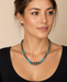 Navajo and Turquoise Beads Necklace Lunar Deer