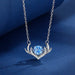 Deer Antler Dancing Stone Necklace in 925 Sterling Silver - LECCE