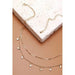 Delicate Double Layer Star Drop Necklace - LECCE