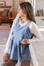 Denim Pleated Patchwork Sleeveless Top - LECCE