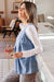 Denim Pleated Patchwork Sleeveless Top - LECCE