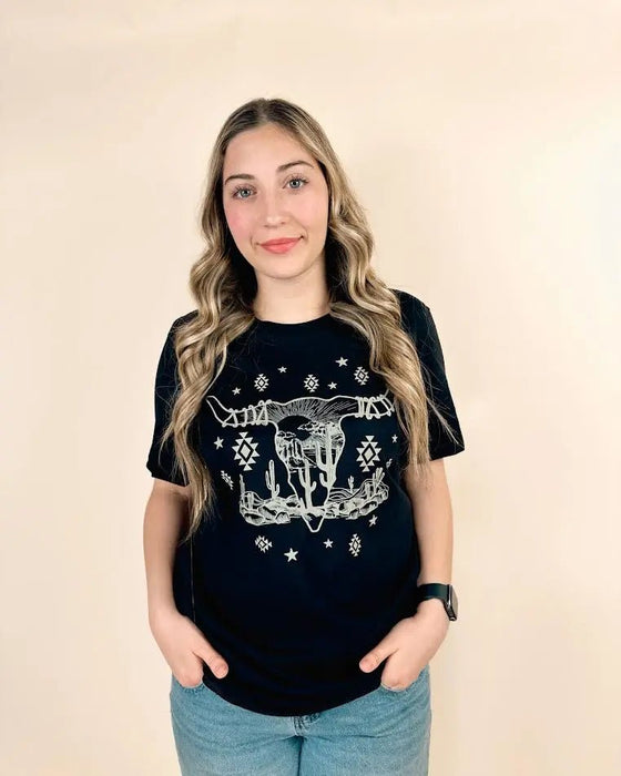 Desert Aztec Steer Head Tee - LECCE