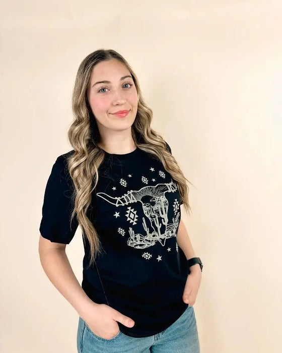 Desert Aztec Steer Head Tee - LECCE