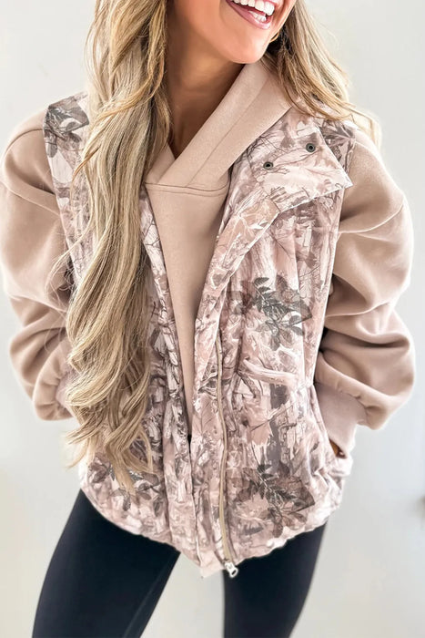 Camo Print Puffer Vest
