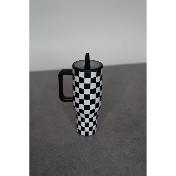 Black Checker 40 Oz Tumbler