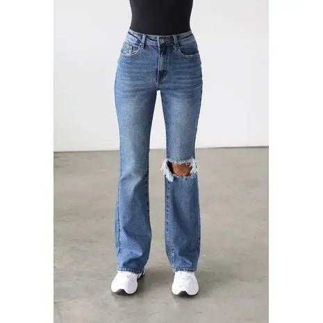 Distressed Flare Jeans - LECCE