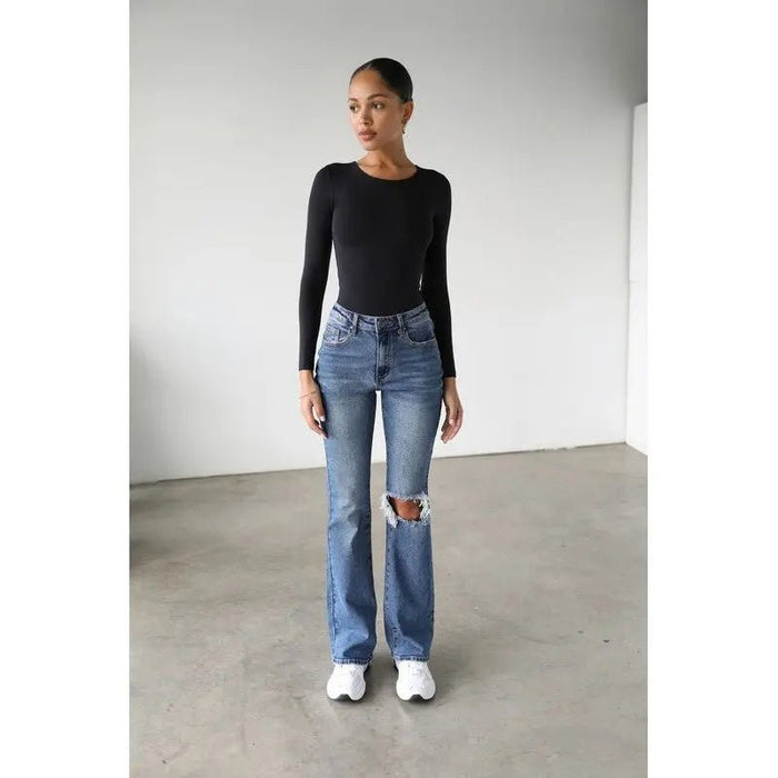 Distressed Flare Jeans - LECCE