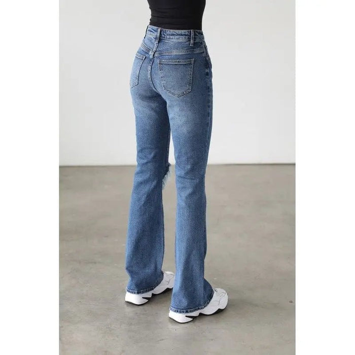 Distressed Flare Jeans - LECCE