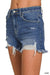 Distressed Hem Denim Shorts - LECCE