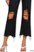 Distressed Knee Flare Crop High - waist Pants - LECCE