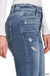 Distressed Knee Flare Denim Pants - LECCE