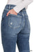 Distressed Knee Flare Denim Pants - LECCE