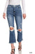 Distressed Knee Flare Denim Pants - LECCE