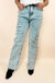 Dogma High Rise Straight Leg Denim Jeans - LECCE
