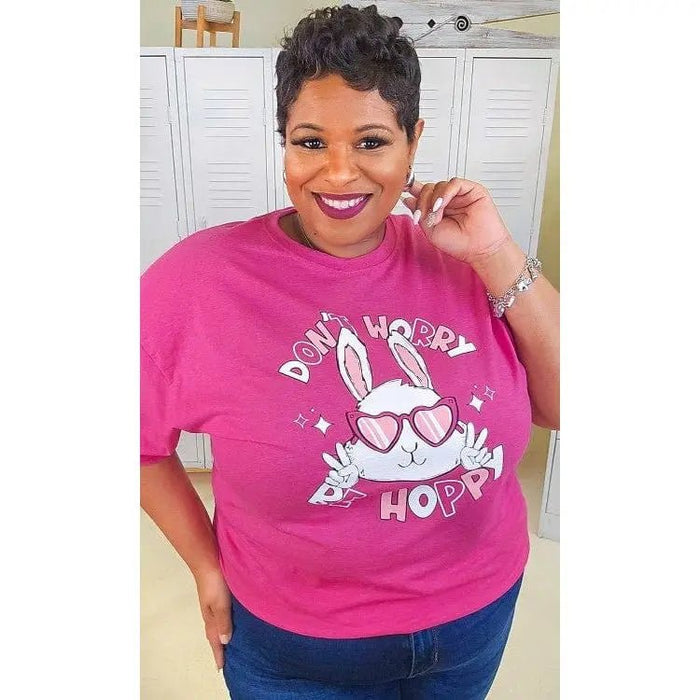 Don't Worry Be Hoppy Easter Adult Graphic Shirt - LECCE