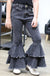 Double Layer Denim Bell Pants - LECCE