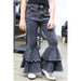 Double Layer Denim Bell Pants - LECCE
