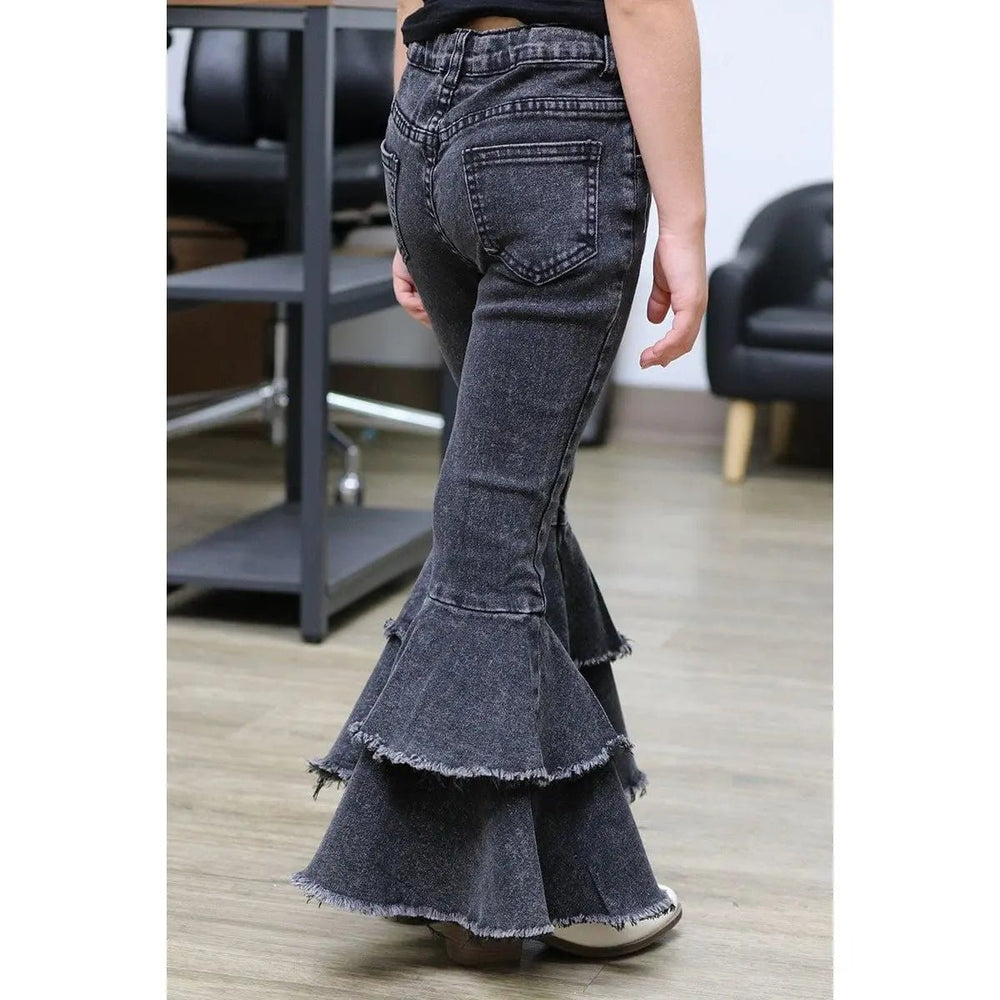 Double Layer Denim Bell Pants - LECCE