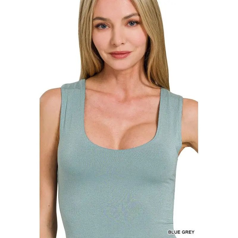 Double Layered Crop Tank Top - LECCE