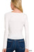 Double Layered Square Neck Fitted Long Sleeve Top - LECCE