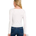 Double Layered Square Neck Fitted Long Sleeve Top - LECCE