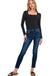 Double Layered Square Neck Fitted Long Sleeve Top - LECCE