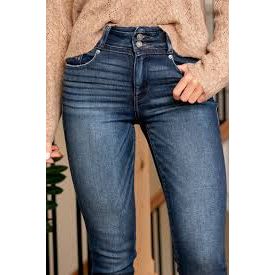 High Rise Band Detail Super Skinny Jeans