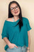 Drop Shoulder Short Sleeve Jacquard Sweater - LECCE