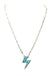 Western Turquoise Thunderbolt Necklace Snowing West