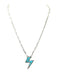 Western Turquoise Thunderbolt Necklace Snowing West