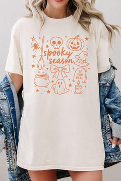 Halloween Doodle Graphic Heavy Cotton Tee