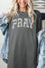 Pray Graphic Heavy Cotton Tee in Sand detail view