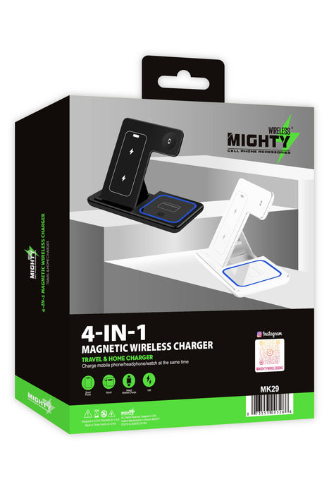 Mighty 4 in 1 Fast Charging Magnetic Wireless Charger MK29