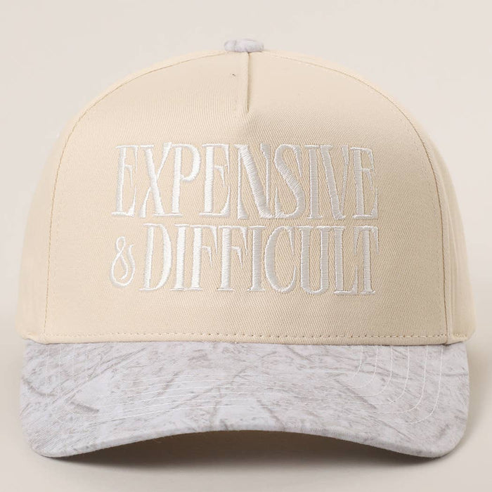 EXPENSIVE and DIFFICULT Embroidered Trucker Hat Fashion City