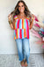 Red Stripe Ruffled Straps Babydoll Tank Top Dear lover
