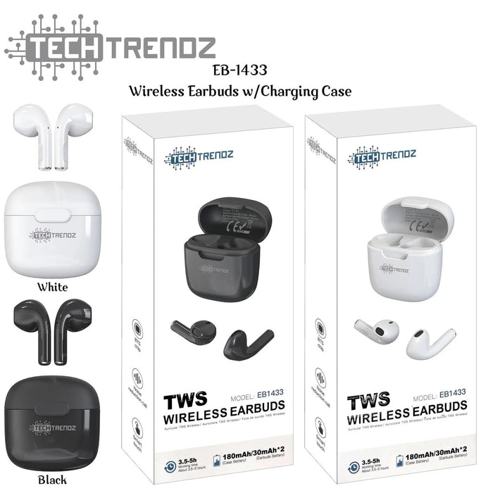 Earbuds w/Case - Compatible with All Smartphones - LECCE